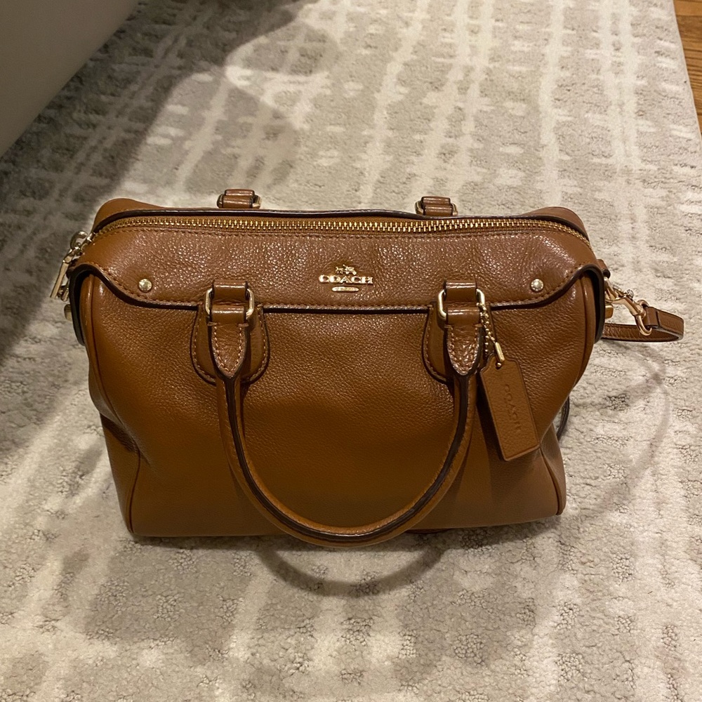Coach pebbled leather crossbody bag